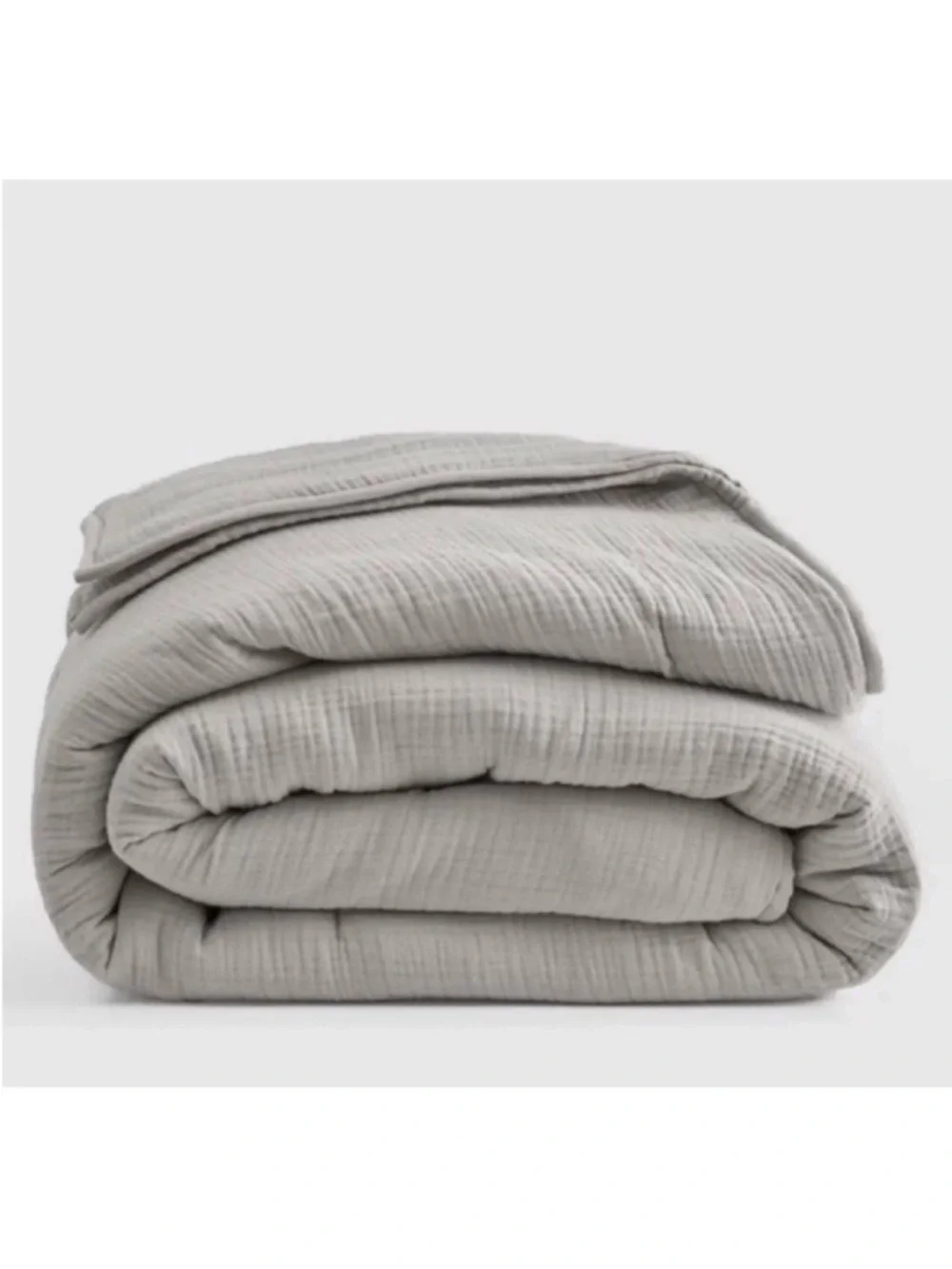 NWOT QUINCE Organic Airy Gauze Dream Quilt King/Cal King Fog Grey 8690